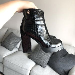 Gelsomino size 40 women black sexy shoes/boots